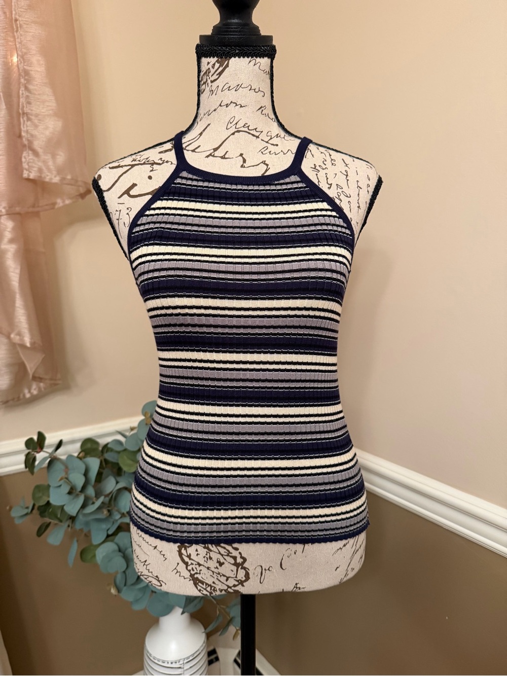 rue21 Striped Ribbed Sleeveless Sweater Tank Top Size Small”